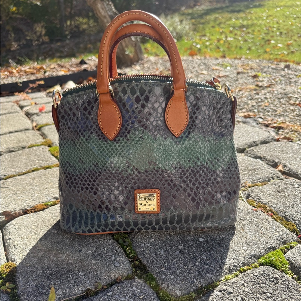 Dooney And Bourke Mini Python Satchel/Crossbody - image 1